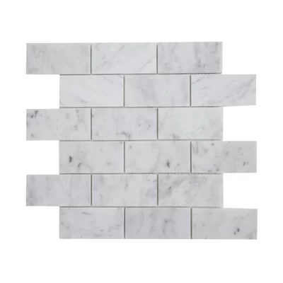 2'' x 4'' Marble Brick Joint Mosaic Wall & Floor Tile
