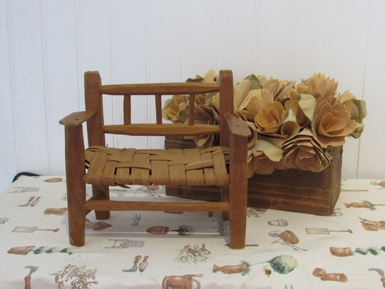 Vintage Handcrafted Shaker Doll Chair Display Primitive Country Farmhouse Home Decor