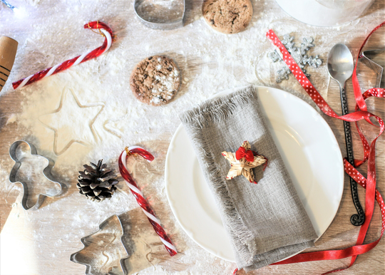 Christmas Table Napkins Party Napkins, Gray Linen Fringed Cloth Gift, Kitchen Wedding Napkins