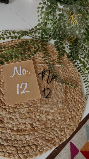 Wedding Table Numbers - Modern Decor Acrylic Reception