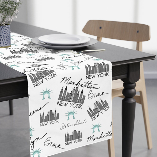 New York City Table Runner/Ny Runner Decor Gift For Yorker Housewarming