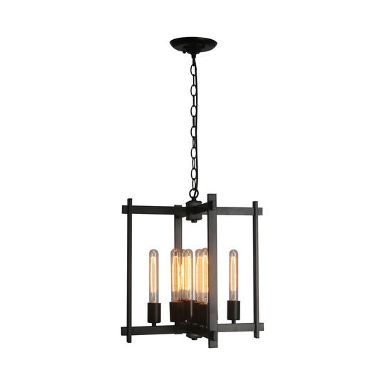 Retro 8-Light Caged Pendant Light - 17.3*17.3*47.2H
