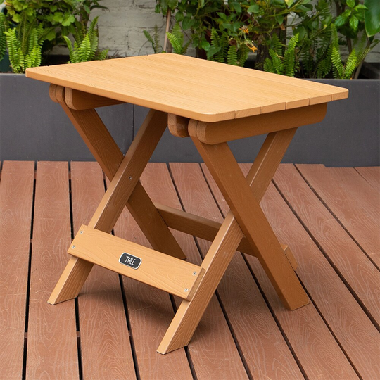 Portable Outdoor Folding Side Table, All-Weather and Fade-Resistant - 16" X 20"