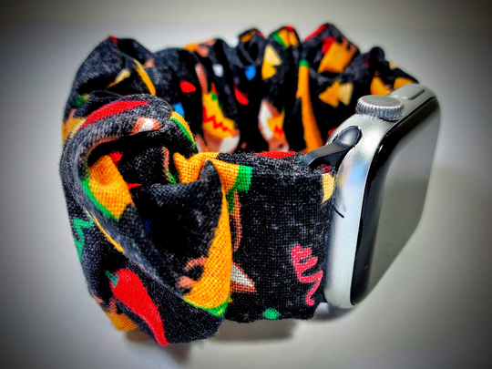 Taco Dog Scrunchie Elastic Watch Band For Apple - 38mm 40mm 41mm 42mm 44mm 45mm ; All Series | Models 1 8 & Se