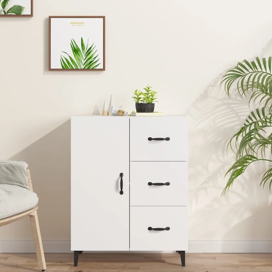 Sideboard White 27.4"x13.4"x35.4" Engineered Wood