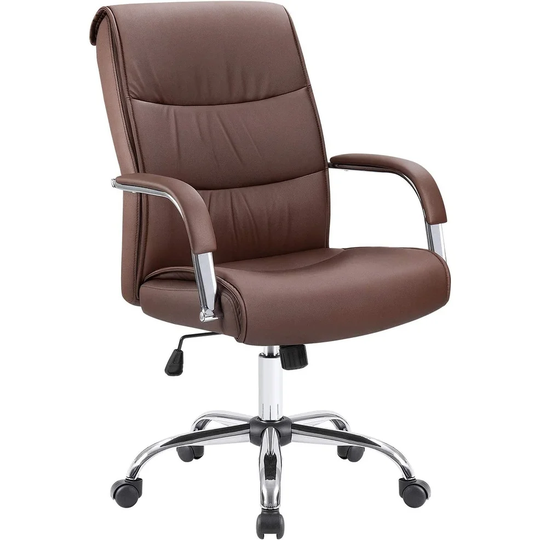 Furniwell Faux Leather High-Back Executive Ergonomic Office Desk Chair