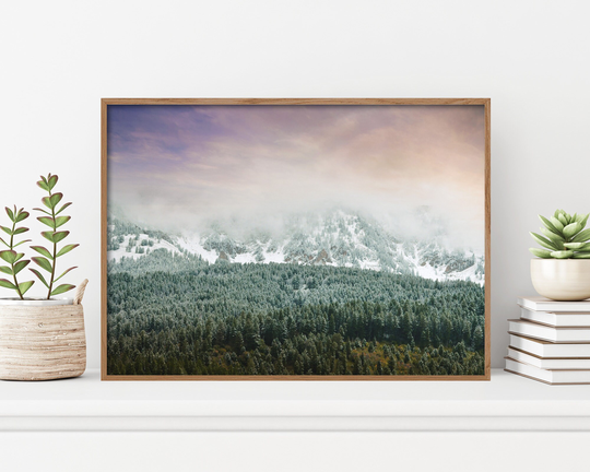 Colorful Mountain Landscape | Large Wall Art Boho Bozeman Montana The Bridger Mountains Landscape Prints Nature