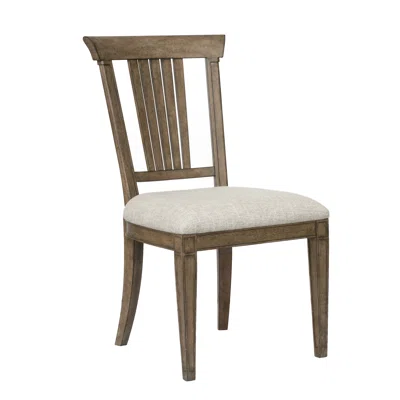 Jeffrie Slat Back Side Chair in Brown