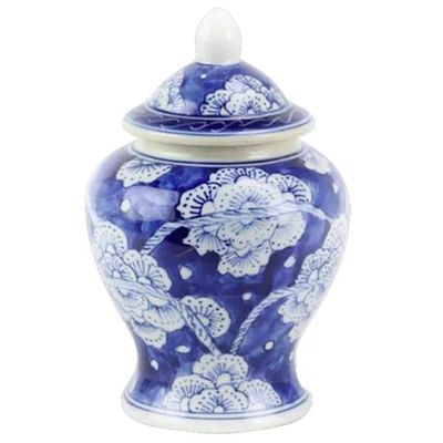 Momordique Blue 5.5'' Porcelain China Jar