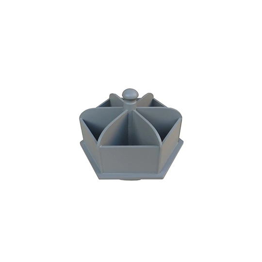 DesignStyles Hexagon 6 Compartment Spinning Desktop Organizer.
