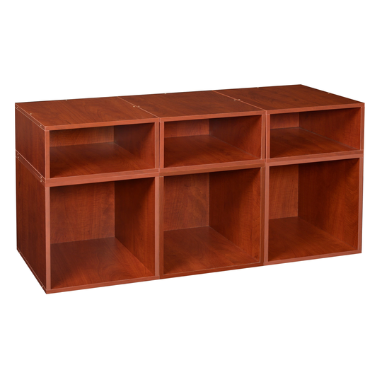 Noble Connect Storage Set- 3 Full Cubes/3 Half Cubes- Cherry