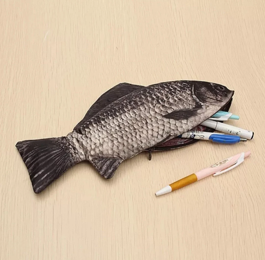 Creative Fish Shape Pencil Case, Pouch, Coin Bag, Funny Stationery Pen School, Office Stationery, Cosmetic Gift Pouch