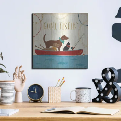 Trinx ''Lake Pals III'' By Veronique Charron, Metal Wall Art, 36"X36"