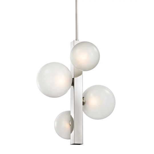 Hudson Valley Hinsdale 4 Light Polished Nickel Pendant