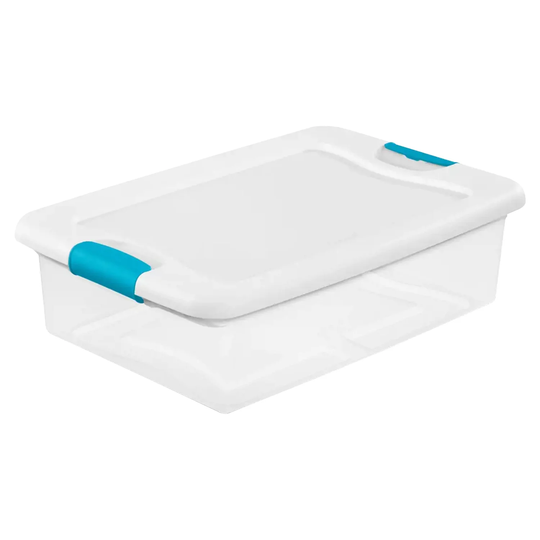 Sterilite 32 Quart Clear Stackable Latching Storage Box Containers, 36 Pack - 3