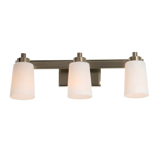 Robert Stevenson Lighting Sullivan Park - Frosted Glass and Metal 3-Light Vanity Light