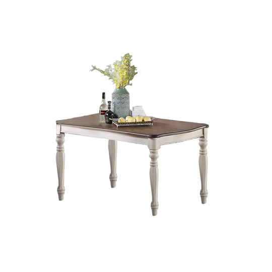 Two-Tone Rectangular Dining Table