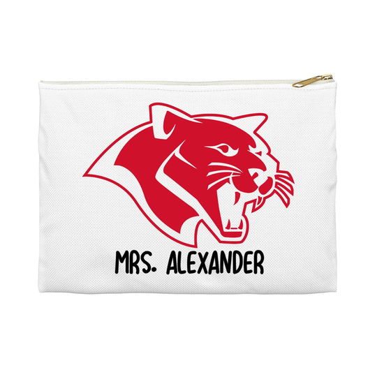 Personalized School Mascot Pencil Bag - Canvas Penicil Teacher Gift For Teachers