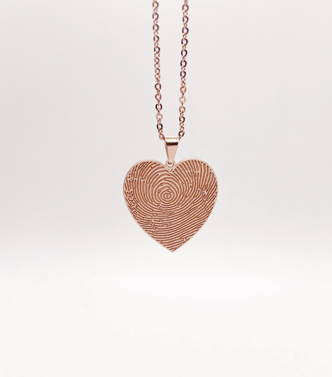 Personalized Fingerprint Necklace/Name Necklace/Mother's Day Gift/Letter Necklace/Custom Engraved Necklace-sterling Silver, 14K Gold Filled
