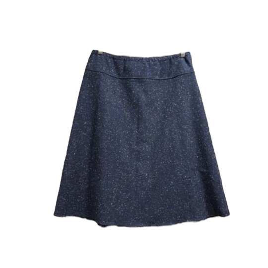 Speckle in Navy Flannel Skirt, Warm Skirt, Simple A-Line, Skirt With Pockets, Custom Made All Sizes, & Lengths