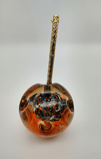 Vintage Blown Art Glass Pencil Holder Paperweight