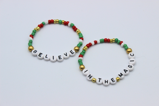 Believe in The Magic Christmas Bead Bracelet
