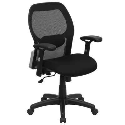 Yearby Mid-Back Super Mesh Executive Swivel Office Chair with Knee Tilt Control