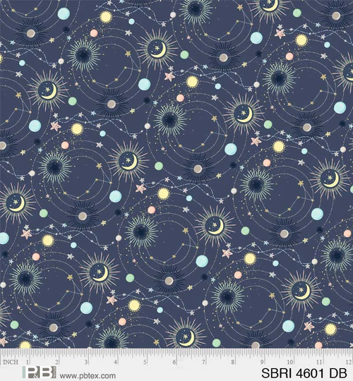 star Bright Universe Navy - Priced By The Half Yard