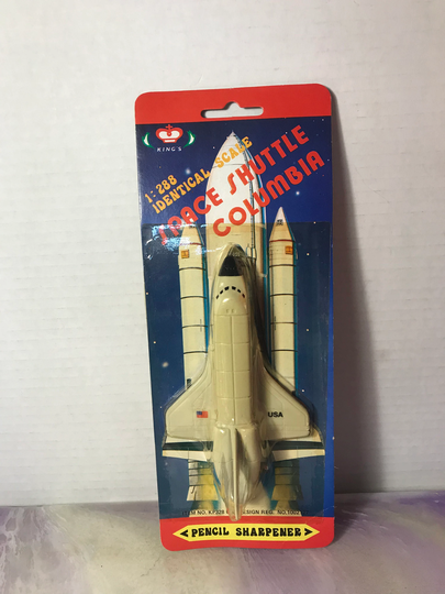 Vintage 1980's Space Ship Pencil Sharpener Shuttle Columbia - New in Packaging