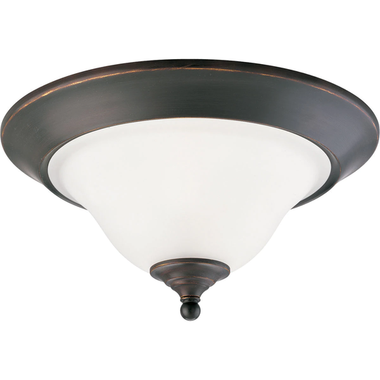 Progress Lighting Bronze 2-light Semi-flush Mount Fixture