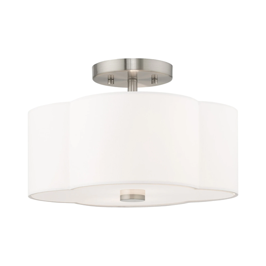 Livex Lighting Chelsea 2-light Brushed Nickel Ceiling Mount
