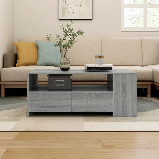 vidaXL Coffee Table Engineered Wood Couch Table Desk Furniture Multi Colors - 40.2" x 21.7" x 16.5"