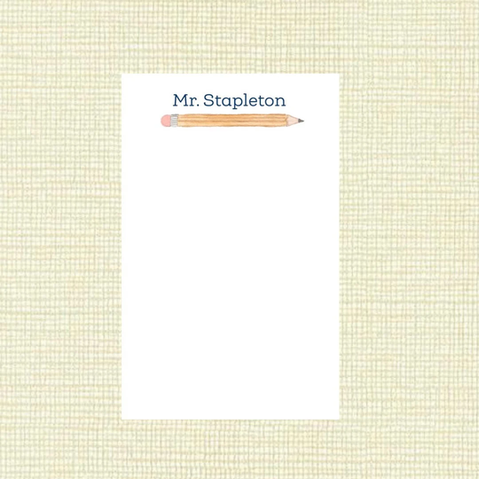 Teacher Personalized Notepad - Pencil