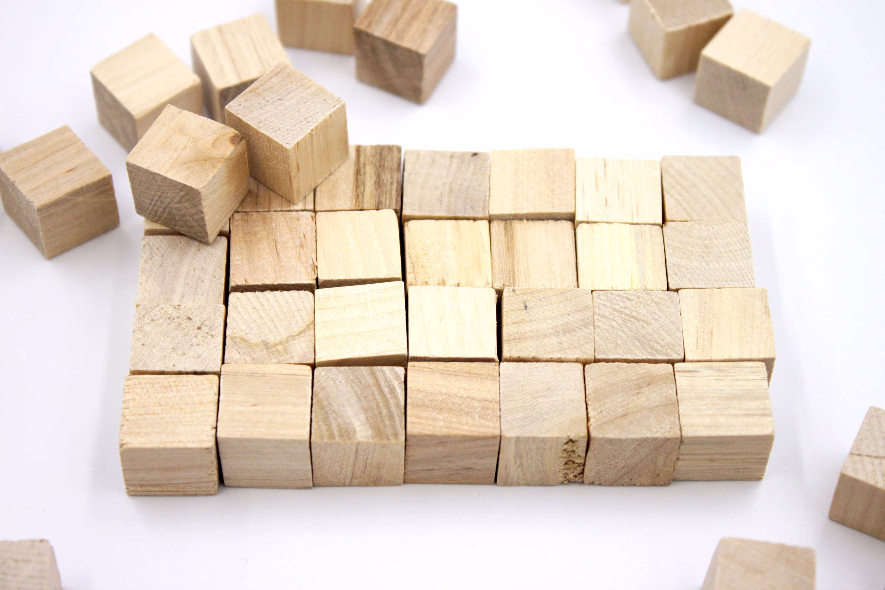 Wood Blocks - Miniature For Crafts Choose Square Or Rectangle Mini Wooden Building Block, 50 100 Pcs Fairy House, Dollhouse, Kids Toy