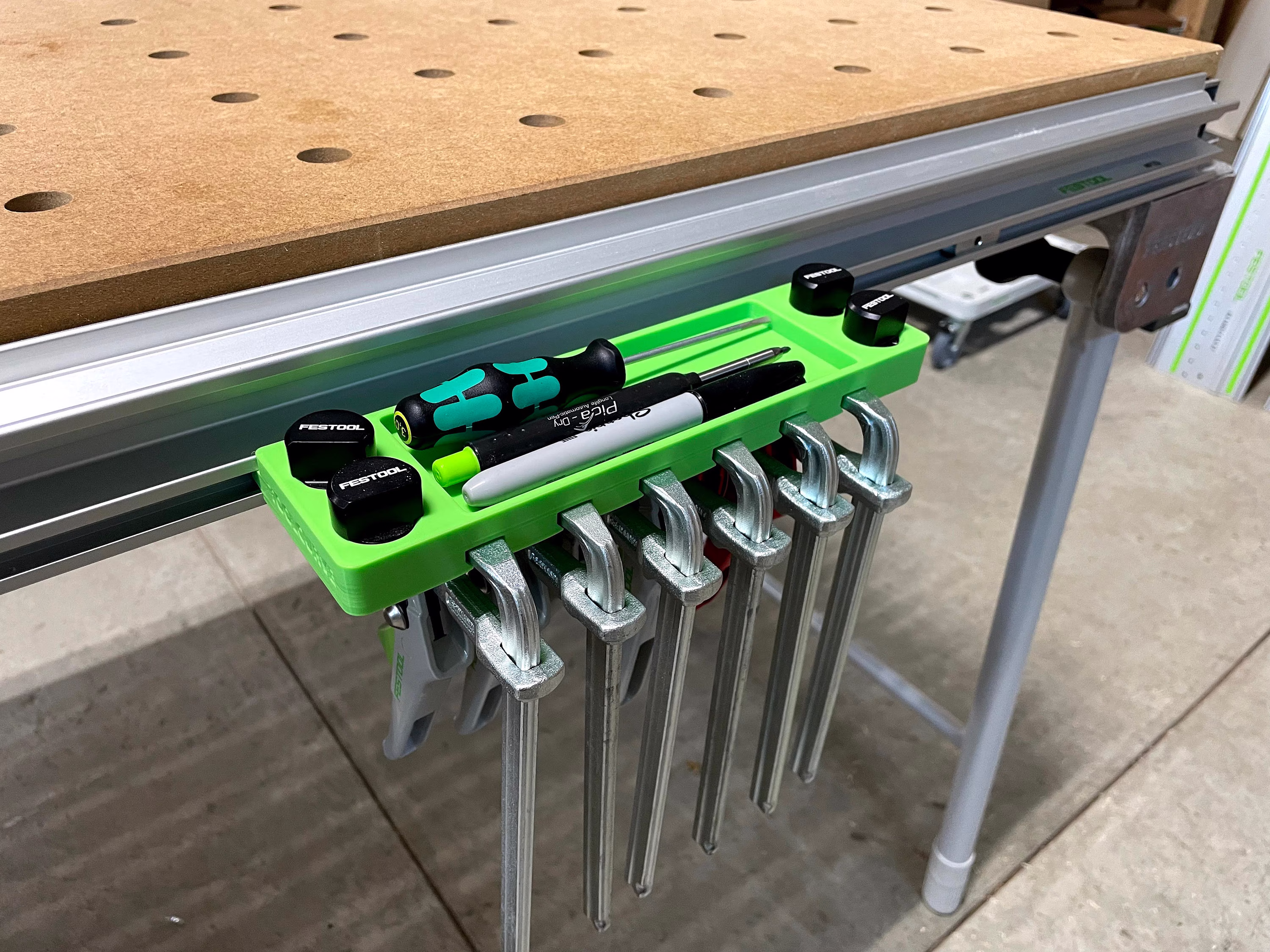 Festool Clamp Rack X6, Bench Dog Holder & Pencil Tray Utility For Mft3