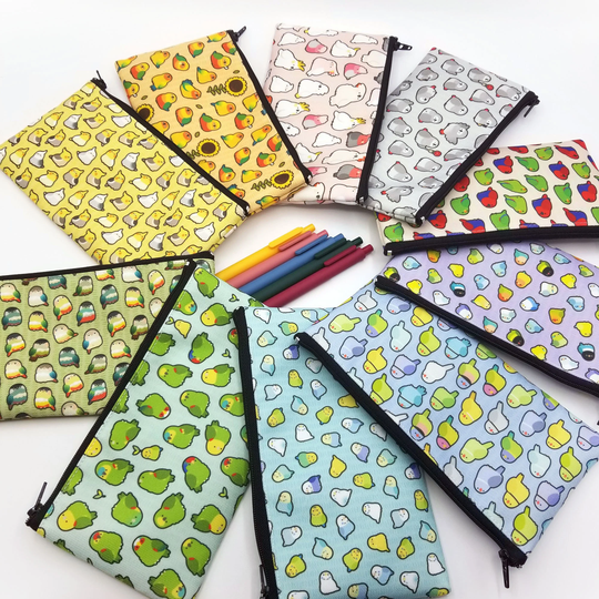 Assorted Bird Pencil Cases