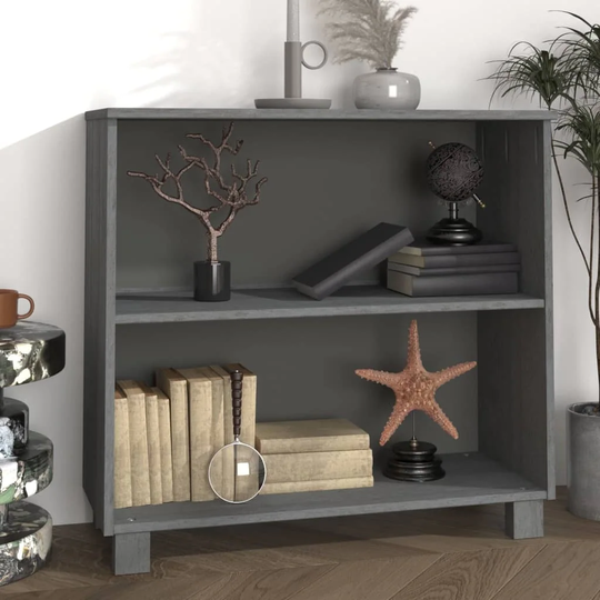 Sideboard Dark Gray 33.5"x13.8"x31.5" Solid Wood Pine