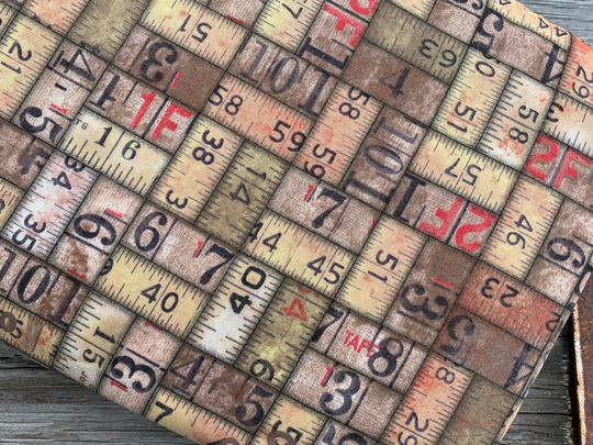 Free Spirit Fabrics Eclectic Elements Measurement By Tim Holtz Cotton Fabric Quilting Crafts & Sewing Quilt Making Color Neutral