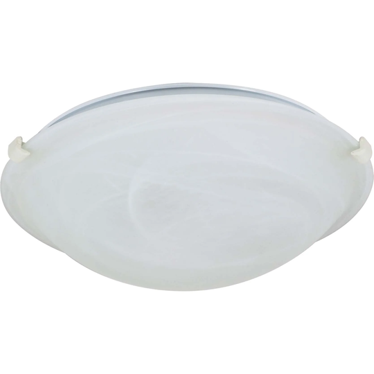 Nuvo 1-light Textured White Clips 13-inch Flush Mount