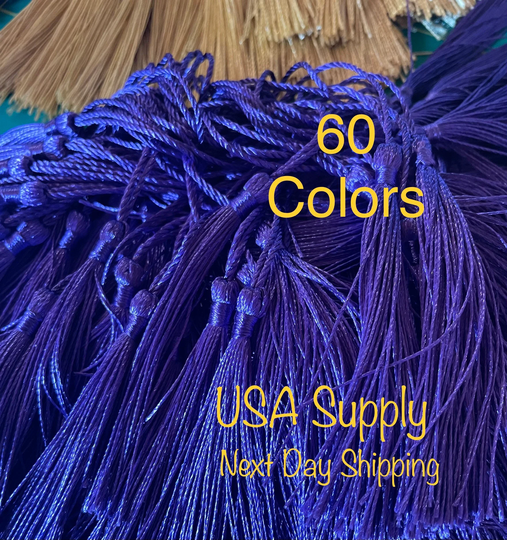Bookmark Tassels 60 Colors - Wholesale 10/20/100 Silk 5" Long | 3" Tassel With 2 Inch Hanging Loop Diy Craft Supplies Active
