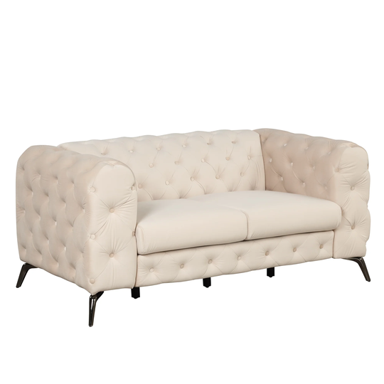 63" Velvet Upholstered Loveseat Sofa Modern 2 Seat Couch for Living Room