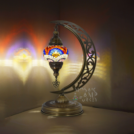 stained Glass Mosaic Table Lamp, Turkish Moroccan Lantern, Lamp Shade