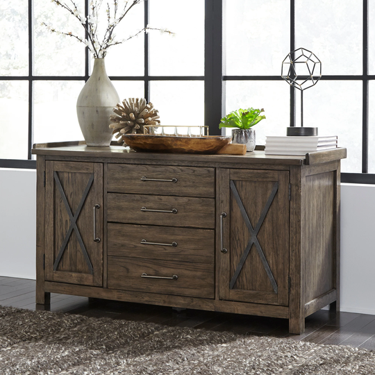 Sonoma Road Weather Beaten Bark Small Credenza