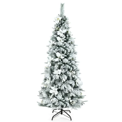 72'' H White Most Realistic Pine Cashmere Christmas Tree and Berries