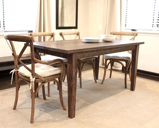 Handmade Rustic French Farmhouse Table, Reclaimed Wood Dining Shipping Included