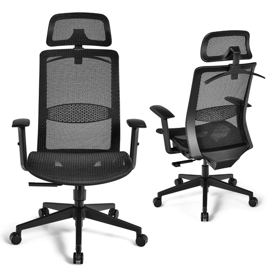 Mesh Office Computer Chair High Back Swivel Chair with Clothing Hanger