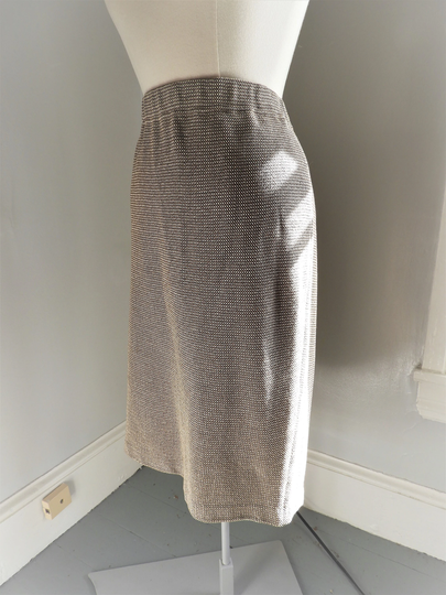 Vtg St John Knit Skirt, Marie Gray Skirt Brown, Brown Pencil Sz 14