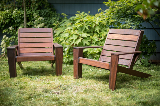 Custom Ipe Modern Adirondack Chairs