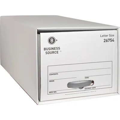 Storage Drawer, Letter, White, 6-Pack