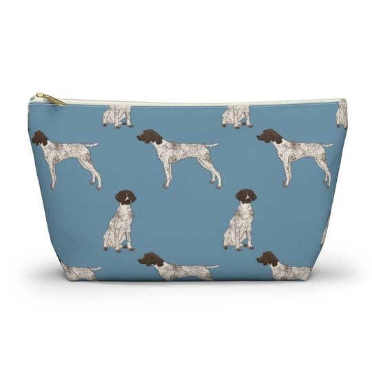 Gsp Pouch, Pencil Case, Dog Custom Teacher Bridesmaid Cosmetic Bag, German Shorthaired Pointer Mom Makeup Accessory Pouch